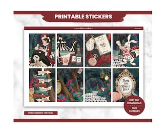 Magical Planner Stickers, Wonderland Weekly Kit, Erin Condren, Fantasy Theme (PNG, Cut Files)
