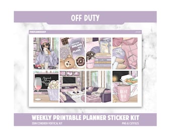 Freizeit Planer Sticker: Erin Condren Vertikales Layout (PNG, Cut Files)