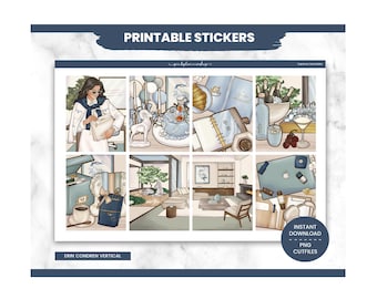 Birthday Planner Stickers, Capricorn Goal Getter Weekly Kit, Erin Condren, Zodiac Theme (PNG, Cut Files)