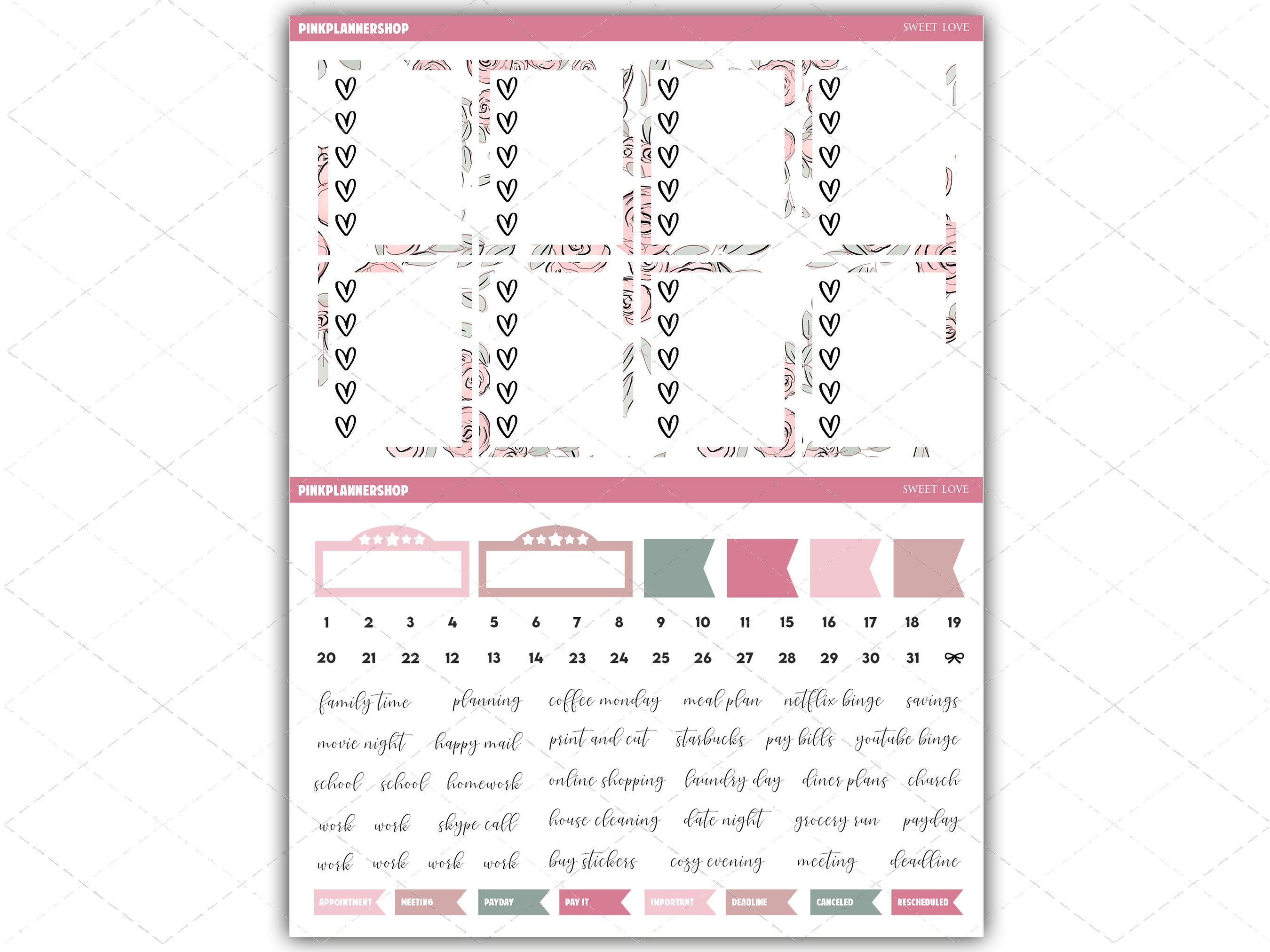 Cute Cricut Stickers for Planners