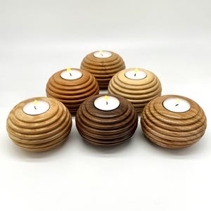 Wooden Turned Tea Light