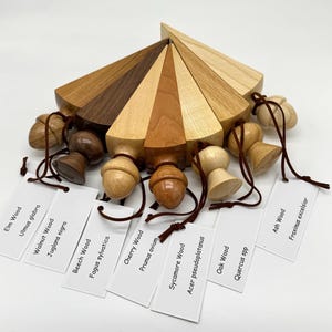 Wooden Door Wedge, Door Stop, Acorn, Thistle.