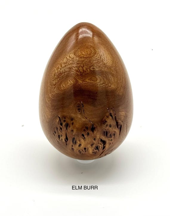 Jumbo Elm Burr Wooden Egg