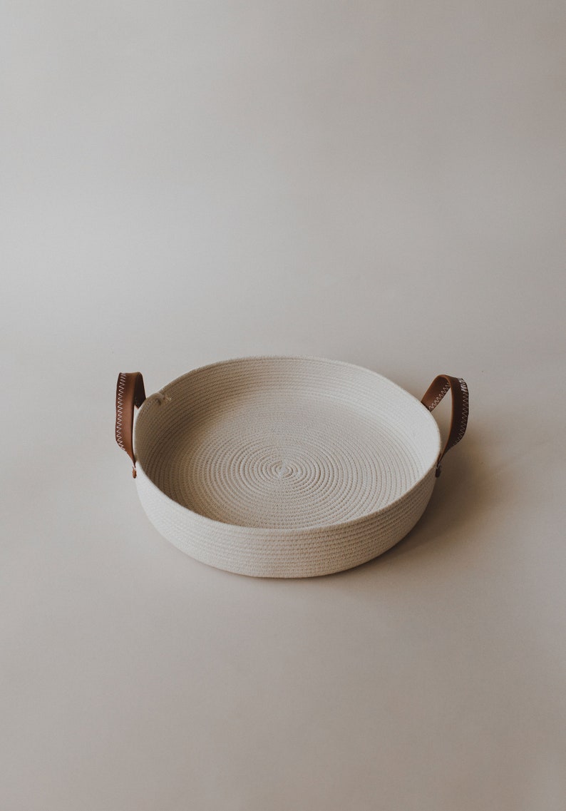 Circle Tray Coffee Table Tray Minimal Tray Coil Basket Etsy UK