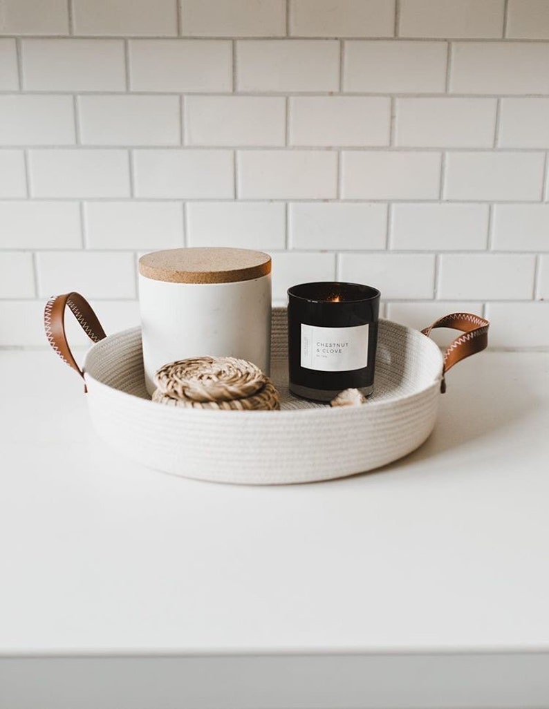 13inch Circle Tray Coffee Table Tray Minimal Tray Etsy