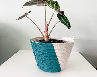 Colour block standing plant basket - minimalist style - plant pot cover - 4in, 6in, 8in