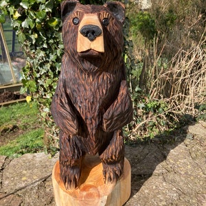 Chainsaw carved bear