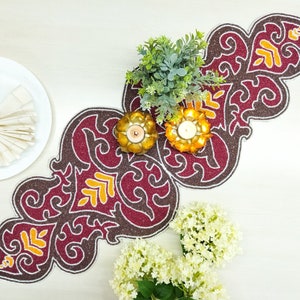 Handmade  Beaded Table Runner