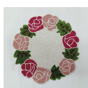 Roses Beaded Table Placemat