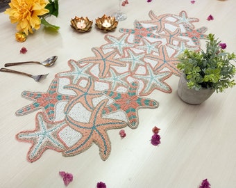 Starfishes Handmade Beaded Runner