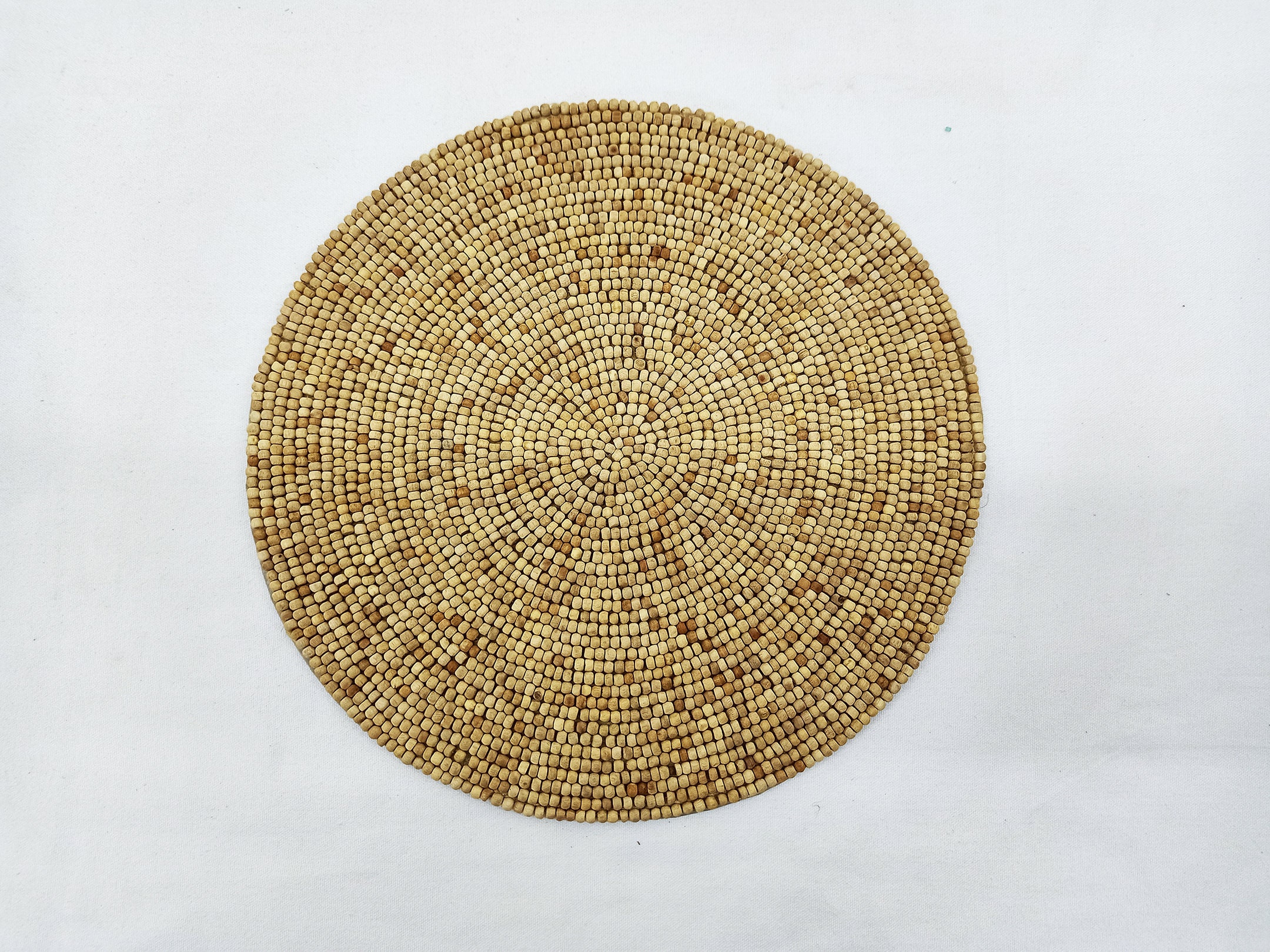 Handmade wooden Beaded Placemat Etsy