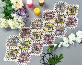Multicolor Handmade Beaded  Table Runner