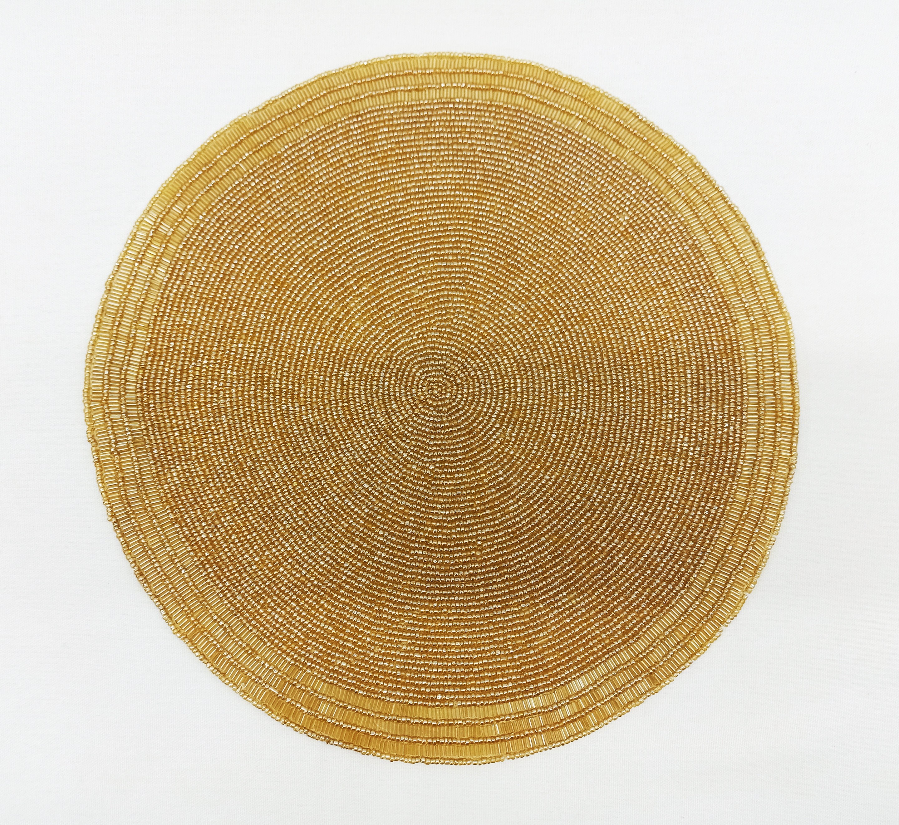 Handmade Gold Beaded Placemat Etsy