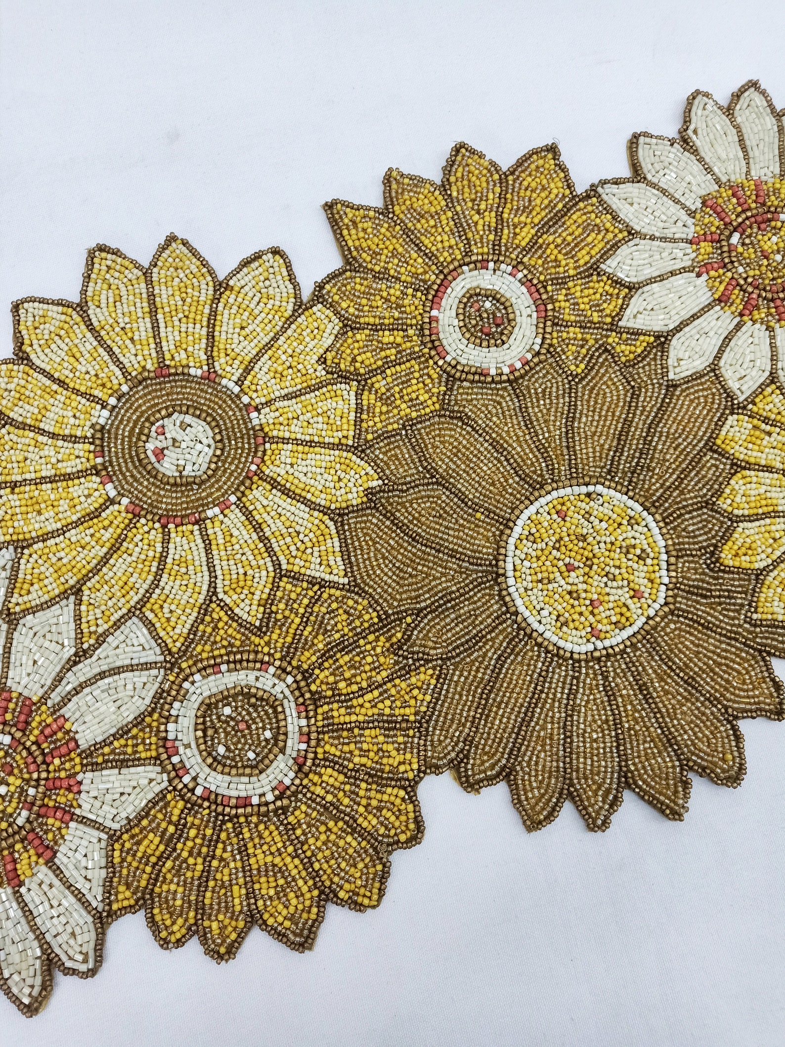 Sunflower Beaded Table Runner Placemats Coasters Etsy