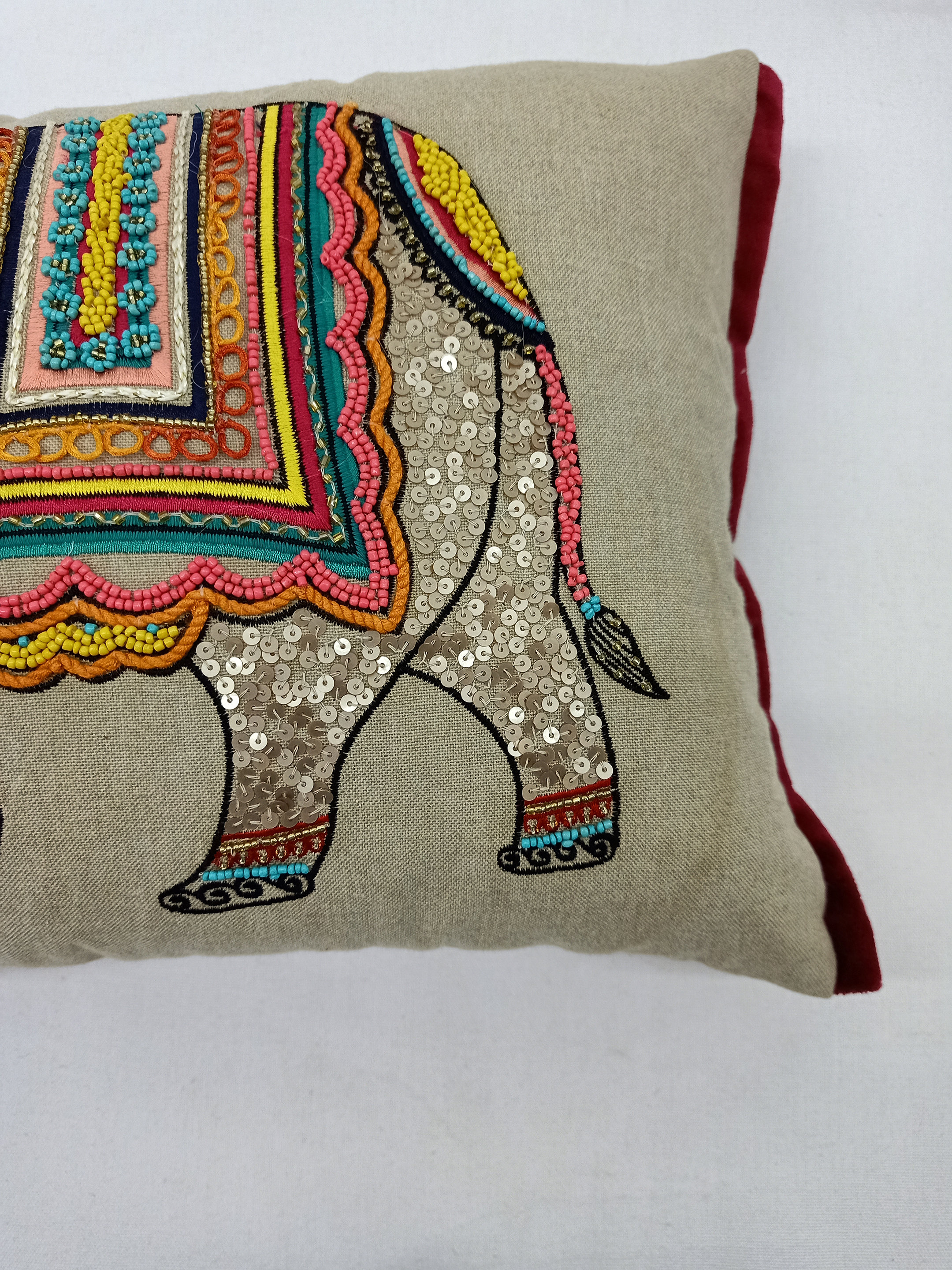 Handmade Majestic Elephant Cushion Cover Etsy UK