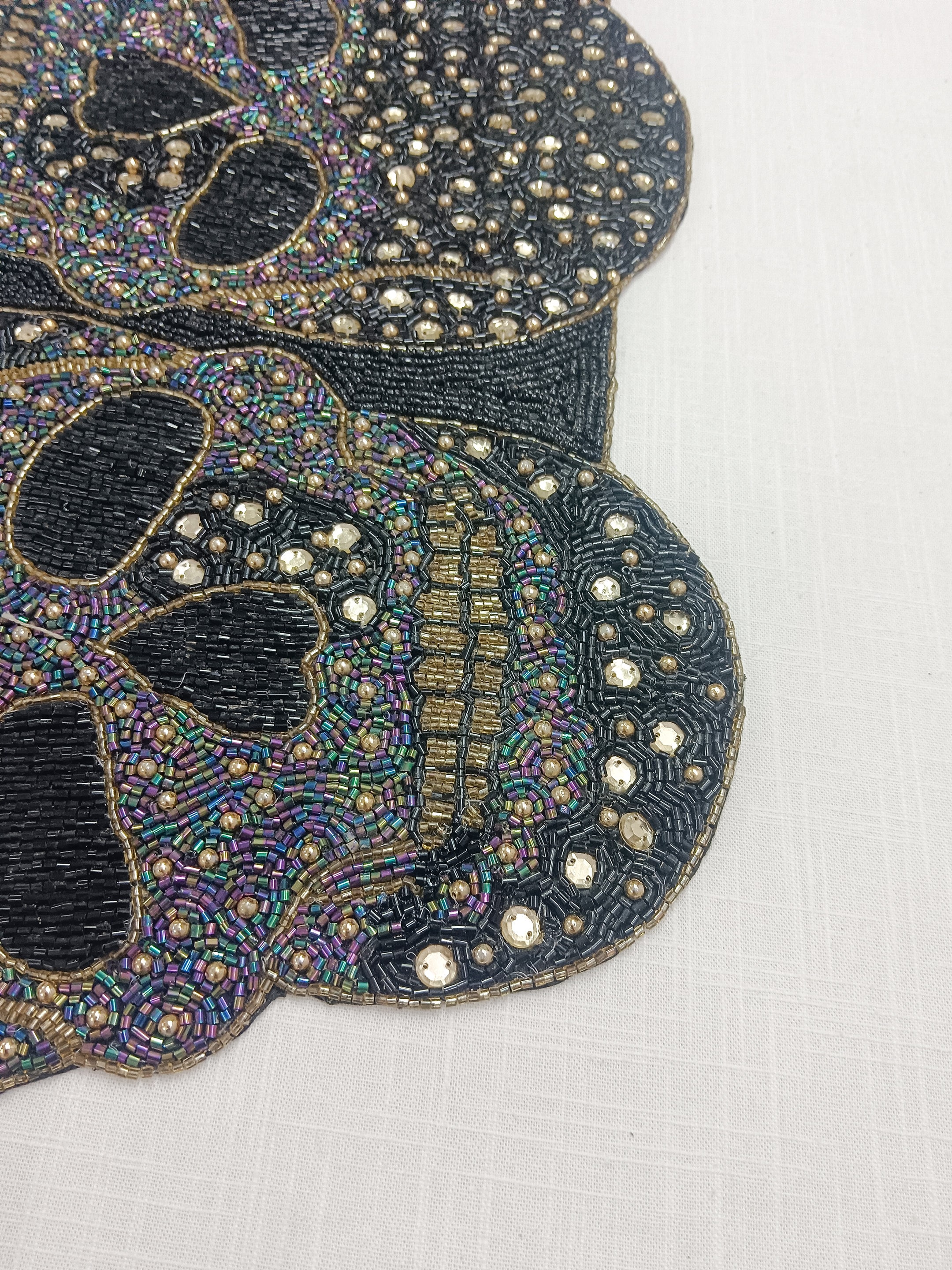 Decorative Black Skulls Handmade Beaded Table Runner - Etsy
