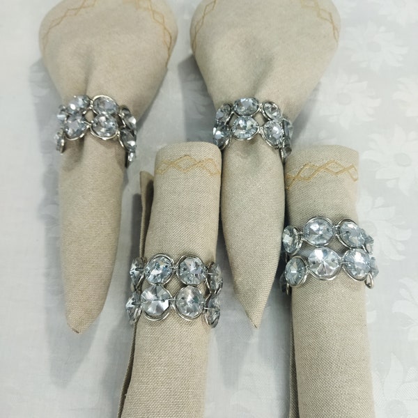 Crystal Napkin Rings Etsy
