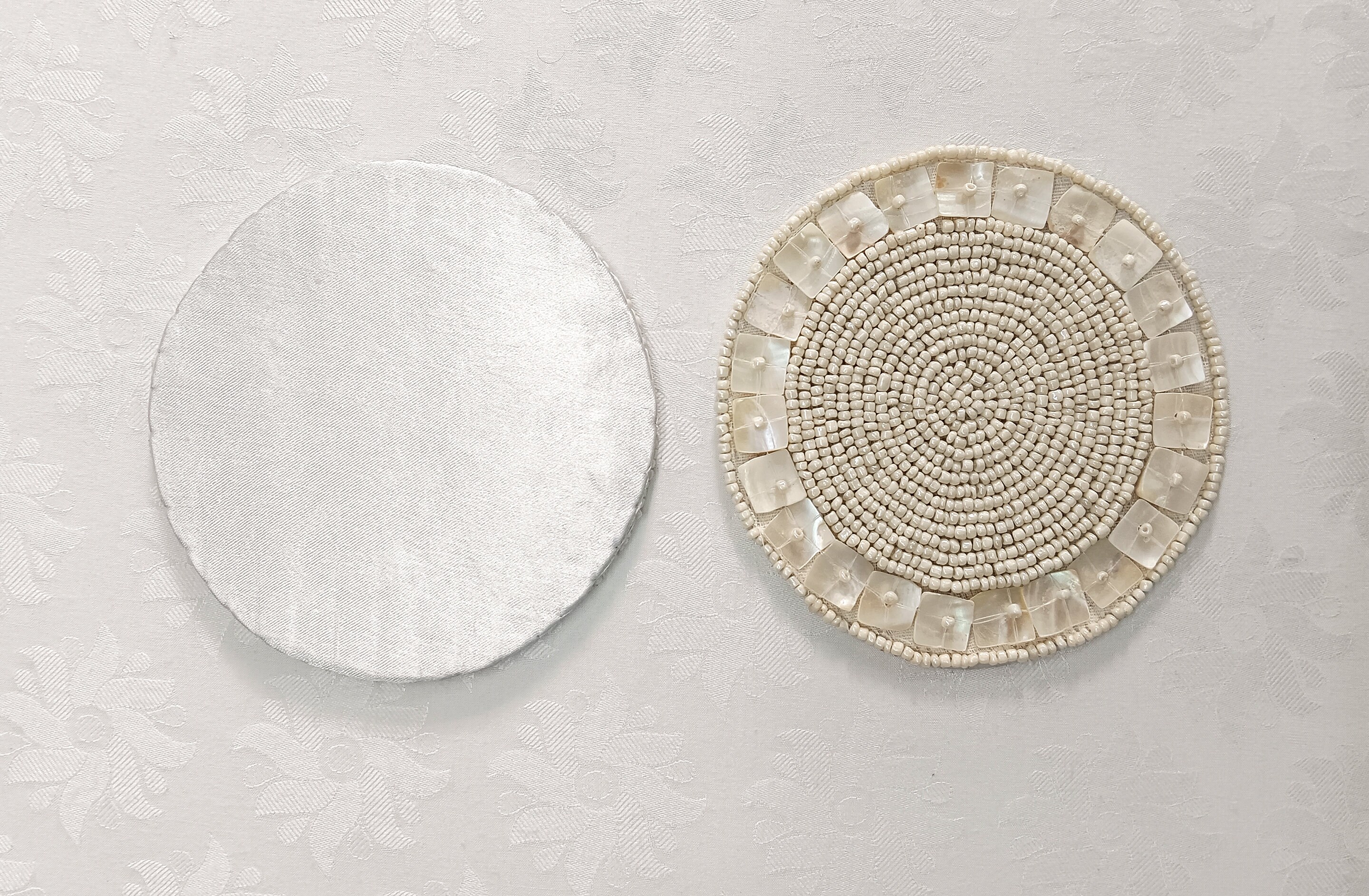 Set of 6 Handmade Mother of Pearls(mops) Beaded Coasters - Etsy