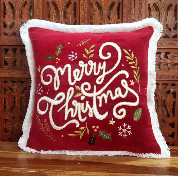 Luxury christmas pillows hotsell
