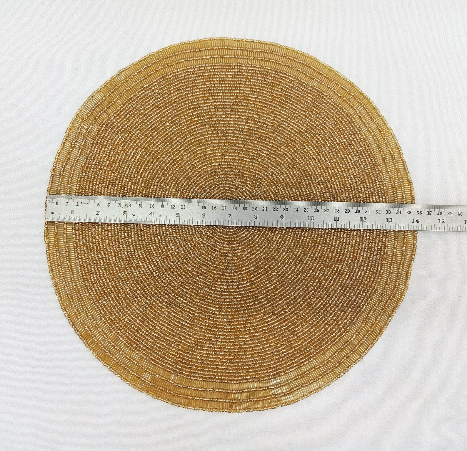 Handmade Gold Beaded Placemat Etsy India