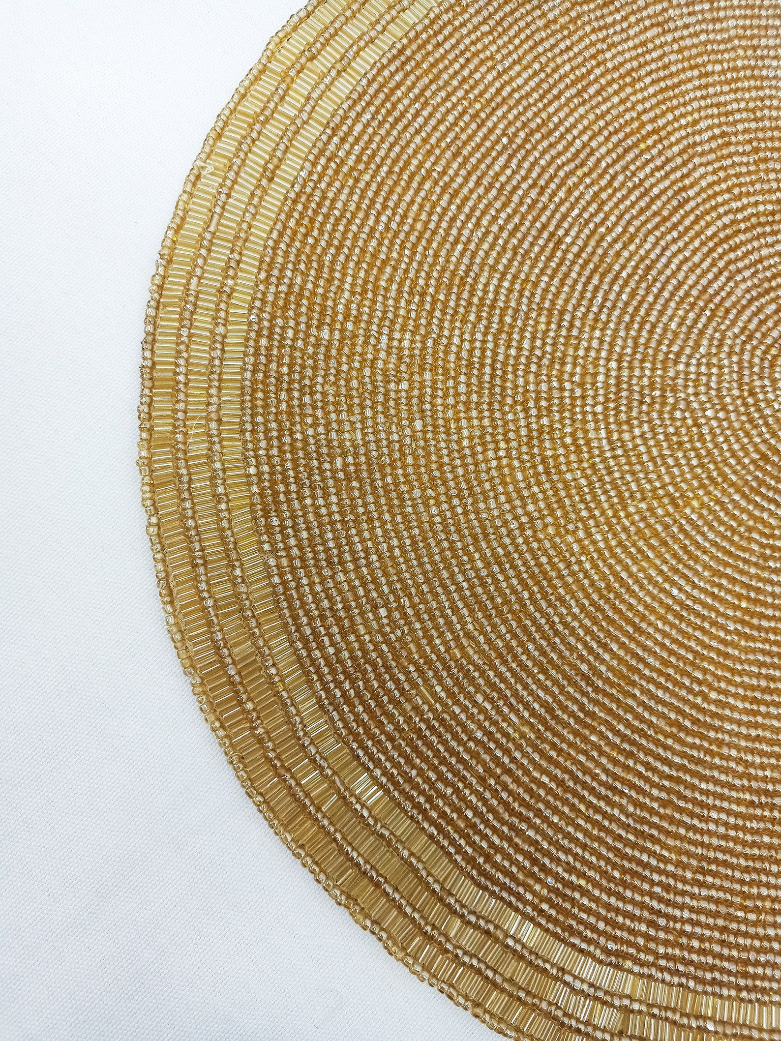 Handmade Gold Beaded Placemat Etsy India
