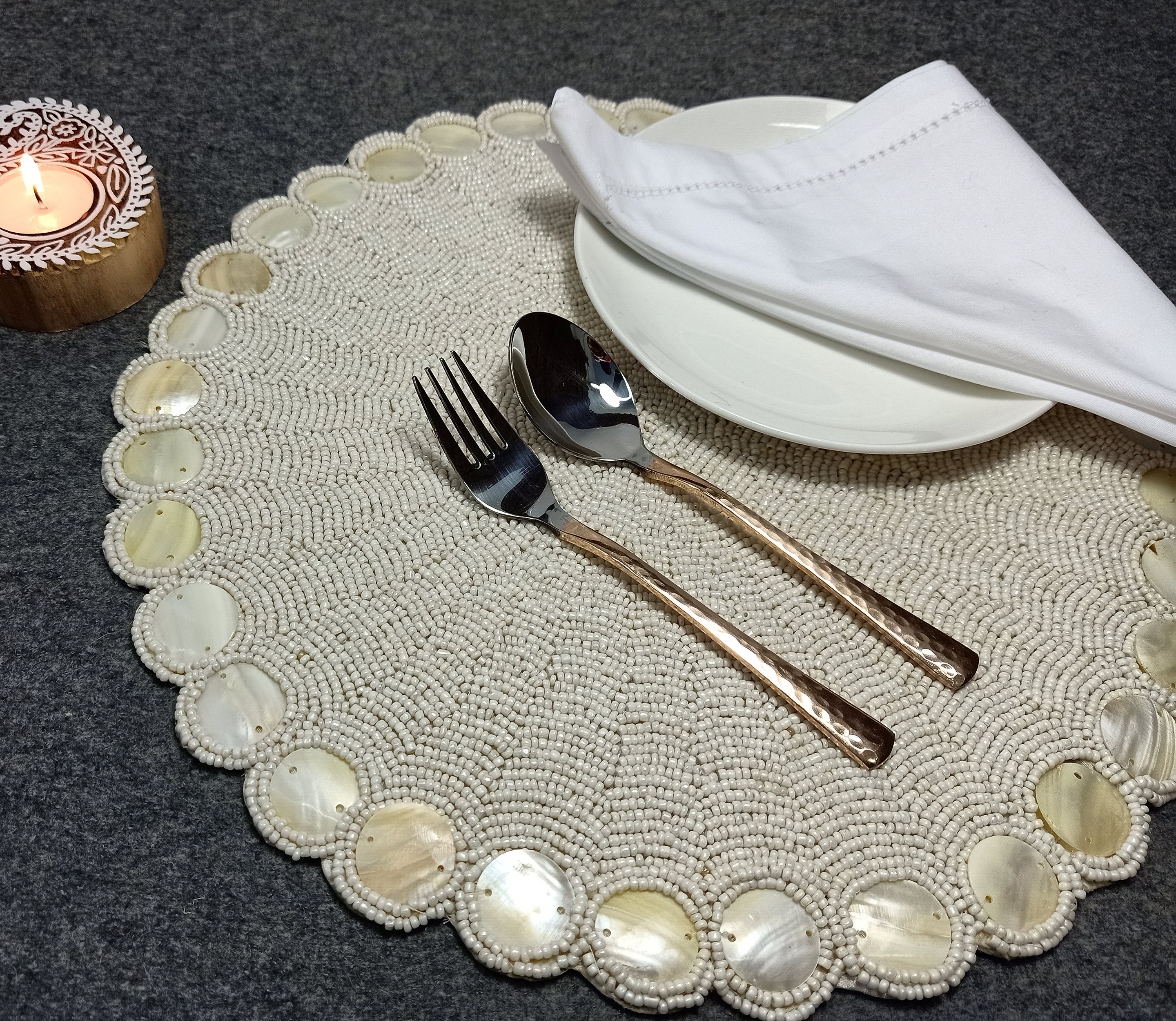 Handmade mother of pearl Placemat Etsy