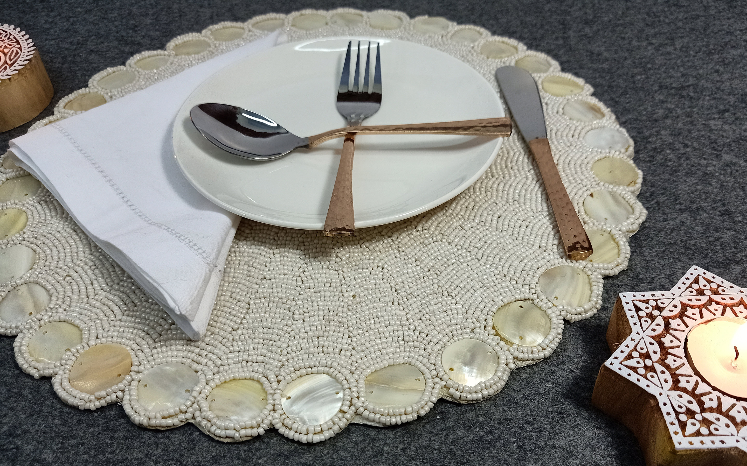 Handmade mother of pearl Placemat Etsy