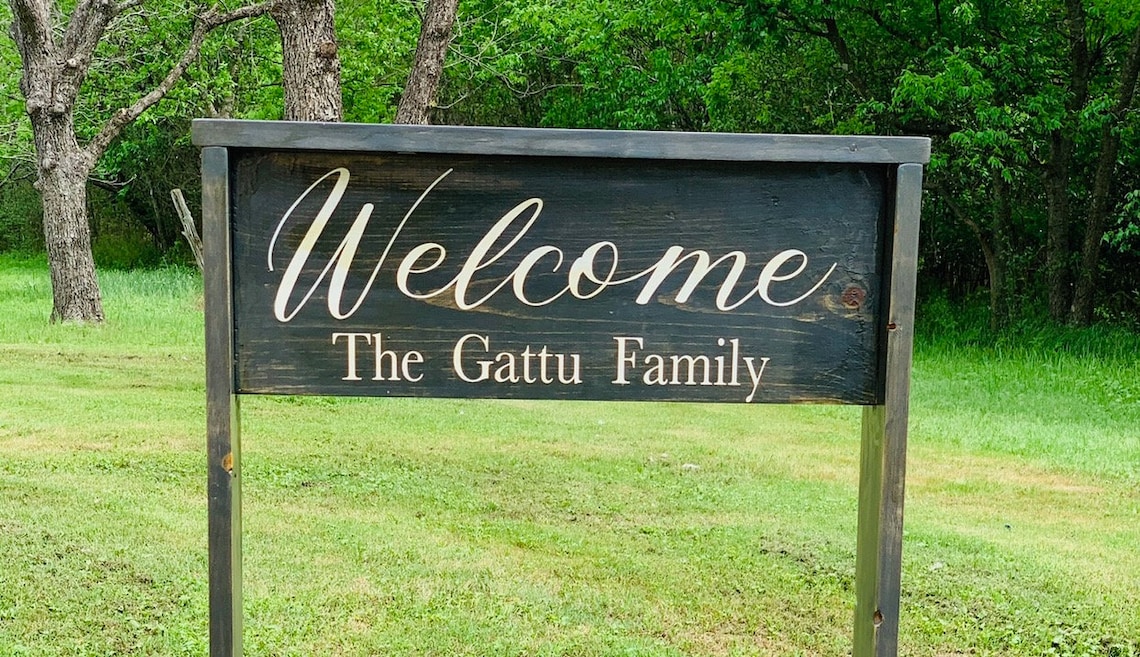 Front Yard Welcome Sign, Welcome Sign, Yard Sign, Custom Yard Sign ...
