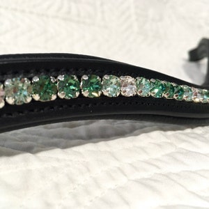 Grün Fade Browband mit in Europa hergestellten Kristallen