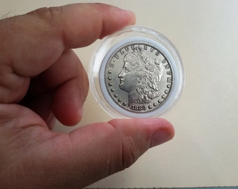 Beautiful Morgan Silver Dollar, Year 1883s, with Capsules and Coin Box, Low Price & Free Shipping Worldwide