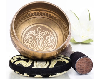 Tibetan Velvet Embroidered Small Singing Bowl Cushion OM Tibetan Velvet Embroidered Small Singing Bowl Cushion OM