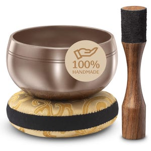 Tibetan Singing Bowl Set – Authentic Hand-Tuned Sound Bowl – Perfect for Meditation Yoga, Relaxation, Sound Healing