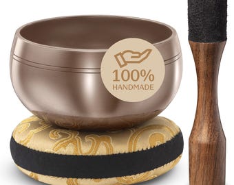Handcrafted Tibetan Singing Bowl Set – Sound Bowl for Meditation & Yoga