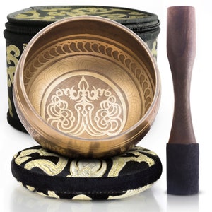 Authentic Tibetan Singing Bowl Set Handcrafted in Nepal Ideal for Yoga, Meditation, and Mindfulness image 3