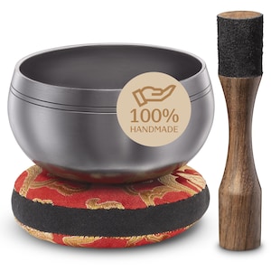 Tibetan Singing Bowl Set – Authentic Hand-Tuned Sound Bowl – Perfect for Meditation Yoga, Relaxation, Sound Healing