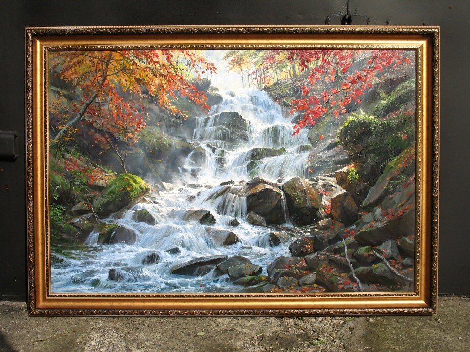 キャンバス絵画風景滝アート写真 20x40cm(8x16in)フレームレス キャンバス絵画風景滝アート写真 20x40cm(8x16in)フレームレス