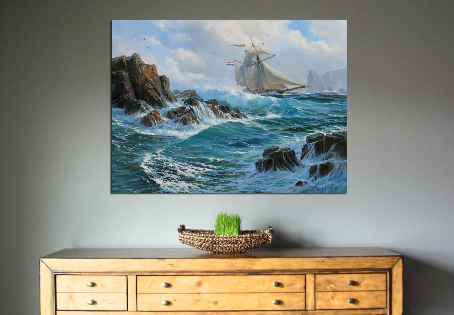 Large Ocean Painting by Alexander Shenderov Ocean Oil Painting Etsy