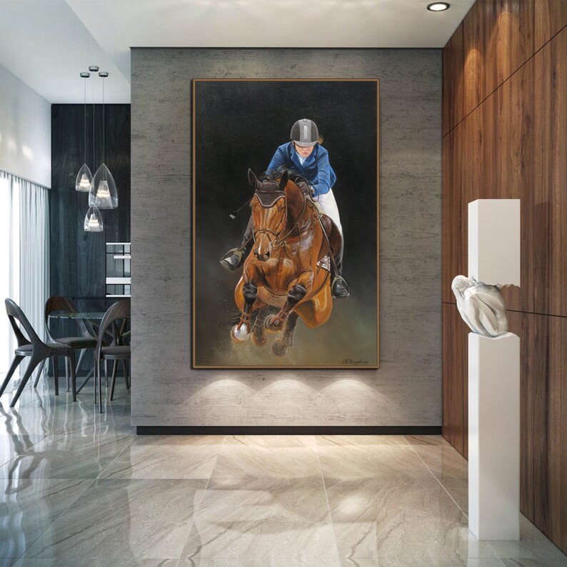 Horse Painting Canvas by Alexander Shenderov Large Original Etsy