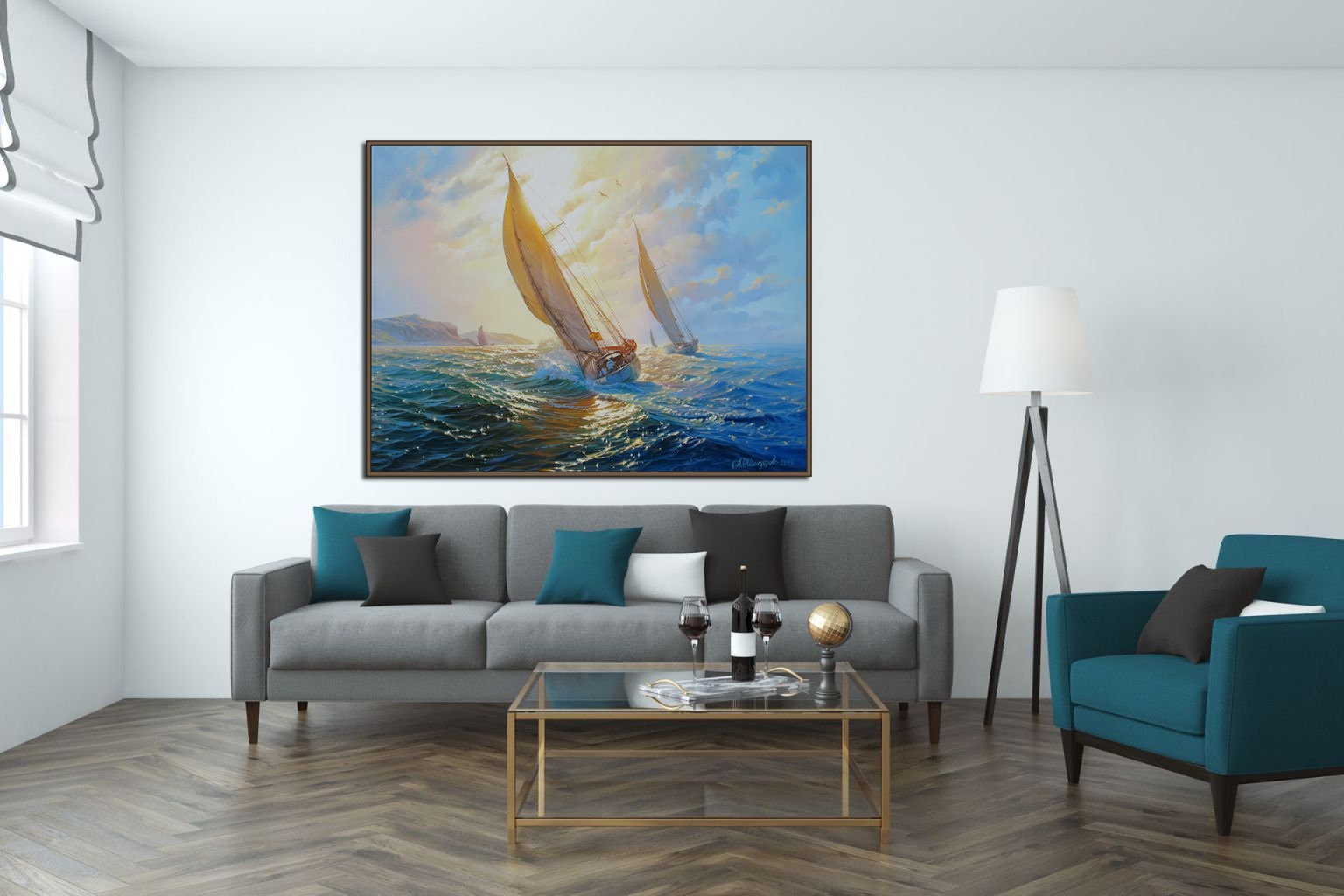 Quadro su tela astratto con cornice - Quadro moderno su tela per la decorazione Quadro su tela astratto con cornice - Quadro moderno su tela per la decorazione