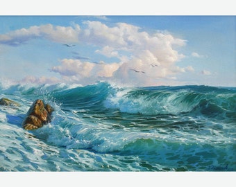 ヨーロッパ絵画油絵手書きワイド海景 ヨーロッパ絵画油絵手書きワイド海景