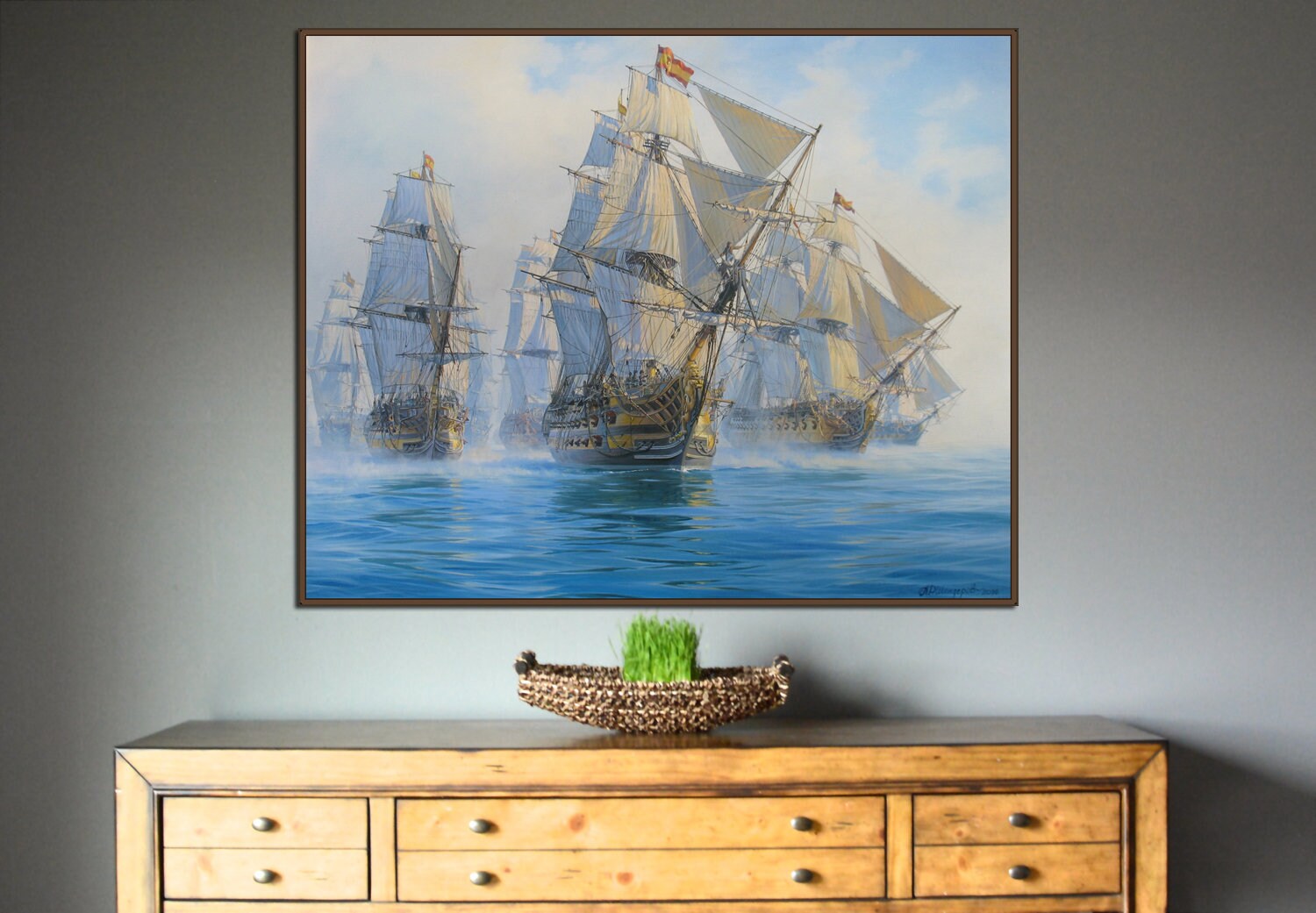Original Sailboat Oil Painting: Seascape, Marine Art by Alexander ...