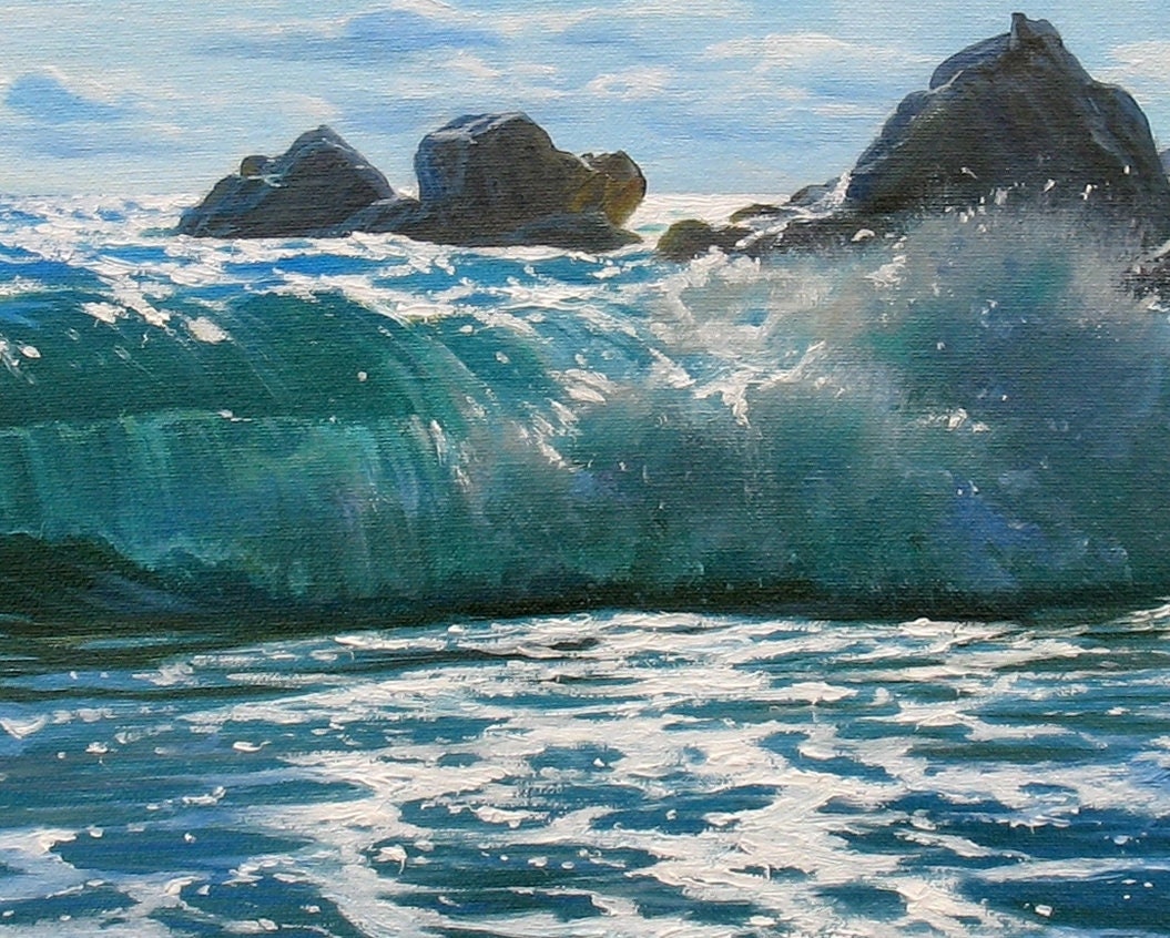 油絵 絵画 【岩場の海】 油絵 絵画 【岩場の海】 油絵 絵画【岩場の