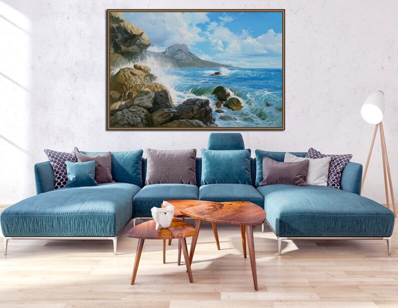 Ocean Art Canvas Original by Alexander Shenderov Ocean Oil Etsy