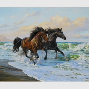 Het olieverfschilderij van het paard groot door Alexander Shenderov origineel olieverf canvas paard de kunstkunstdecor van het paardkunstcanervarealisme het schilderen