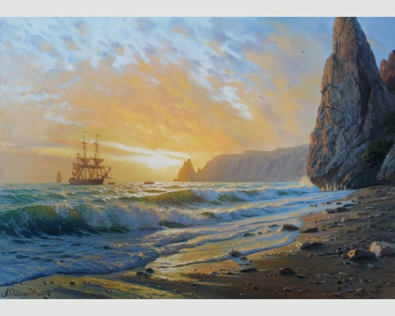 アレクサンダー・シェンデロフによる海景画、海洋アート
