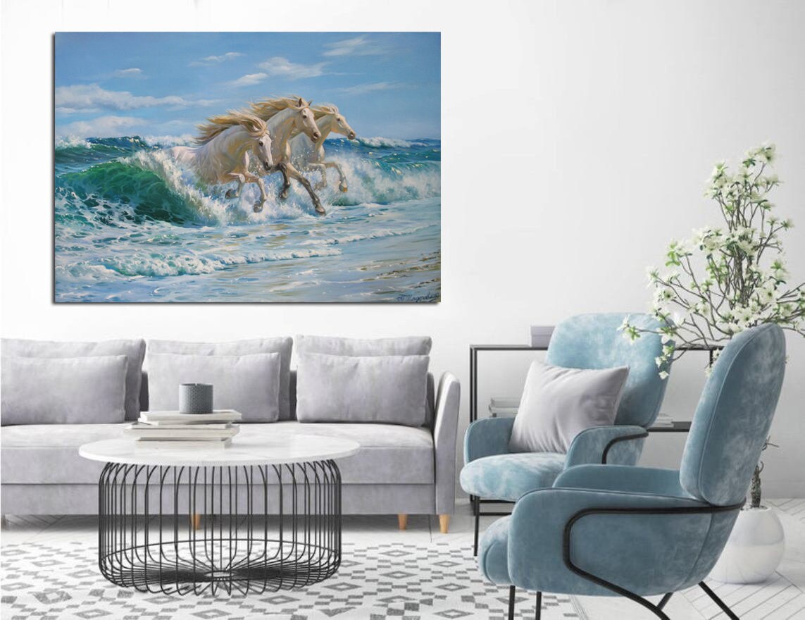 Seascape Oil Painting Canvas by Alexander Shenderov Ocean Art - Etsy