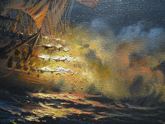 Alexandre Santiro【船のある風景】水彩肉筆画（☆真作保証