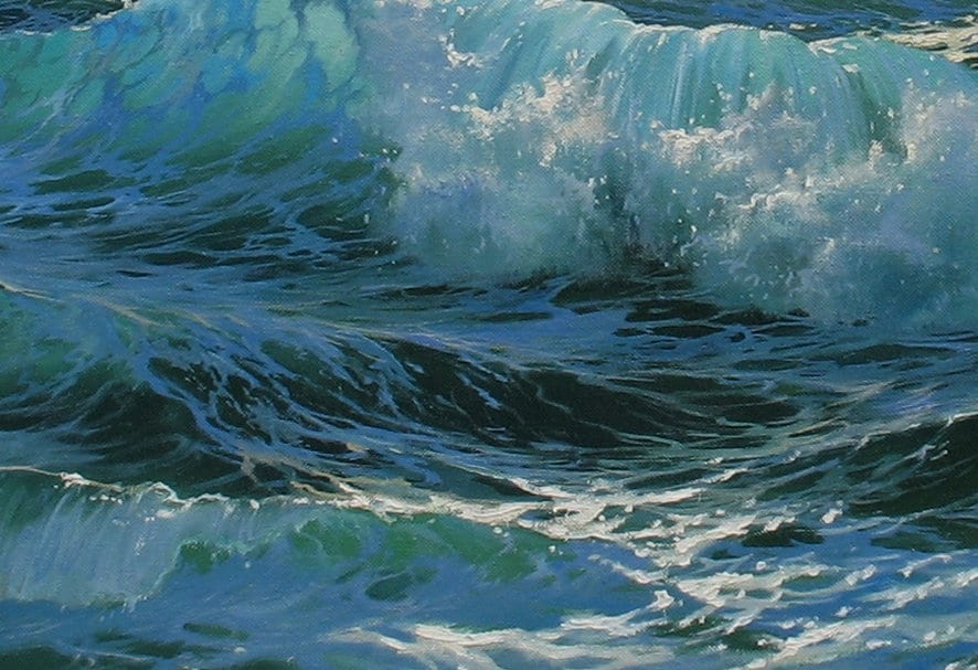 キャンバスに描かれたオリジナルの海景油絵：アレクサンダー