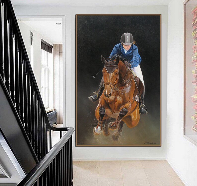 Horse Painting Canvas by Alexander Shenderov Large Original Etsy
