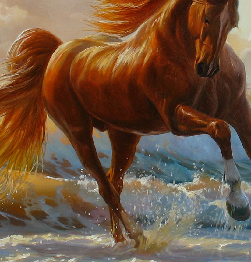 油絵　馬 Yahoo!オークション - 絵 絵画 油絵 版画 馬絵画 馬 horse 額縁